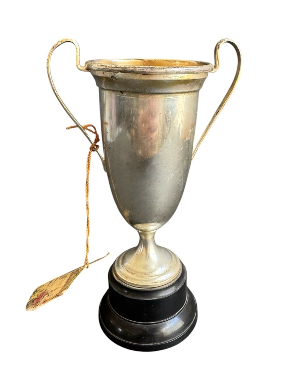 Vintage Bakelite Base Trophy Cup 1940s Silver Plated 6.75" Tall
